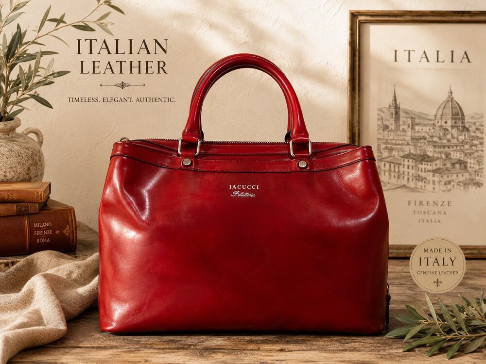 IACUCCI Italian Leather Satchel – Made in Italy